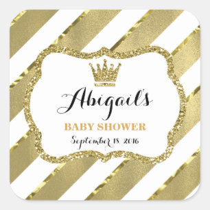 Little Prince Sticker, Faux Gold Glitter & Foil Square Sticker