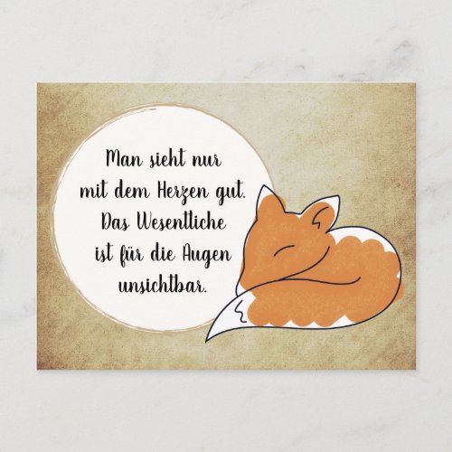 Little Prince Zitat Postcard