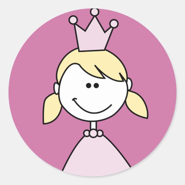 little princess 03 classic round sticker (Front)