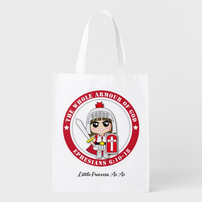 Little Princess Ai Ai Reusable Grocery Bag (Front)