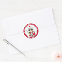 Little Princess Ai Ai Round Stickers