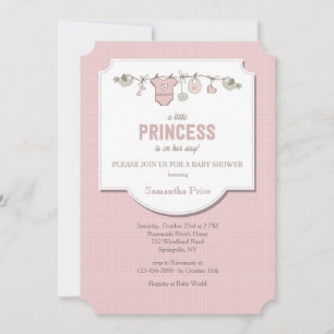Little Princess Baby Girl Shower Invitation