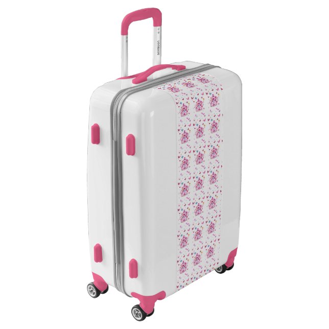 Little Princess Baby Pink Forever Young girly art Luggage (Rotated Left)