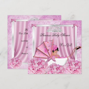 Little Princess Baby Shower Girl African American Invitation