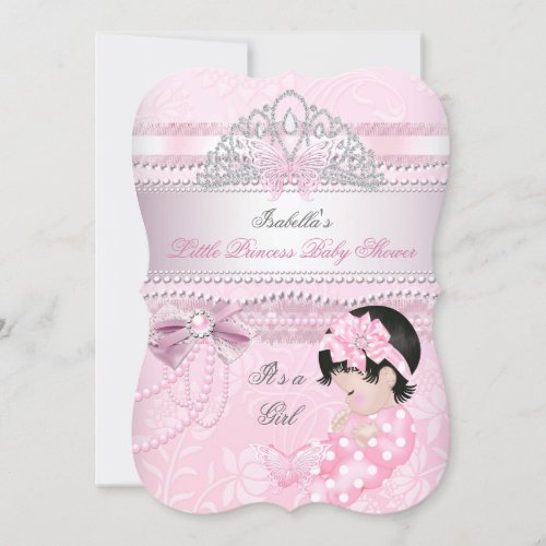 Little Princess Baby Shower Girl Butterfly CC Invitation
