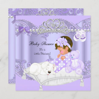 Little Princess Baby Shower Girl Lavender Purple Invitation