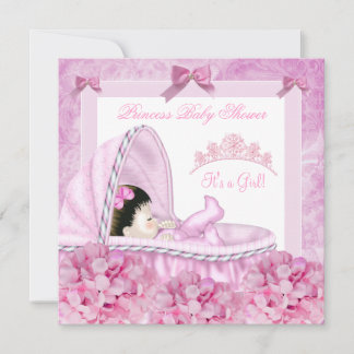 Little Princess Baby Shower Girl Pink Floral Invitation