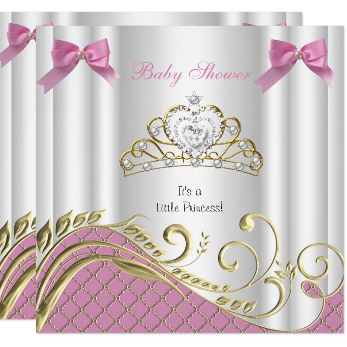 white gold and pink baby shower