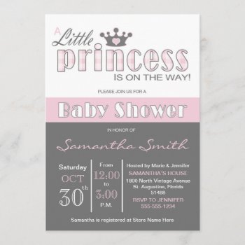 Little Princess Baby Shower Invitation by prettypicture at Zazzle