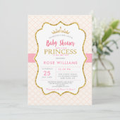 little princess baby shower invitation (Standing Front)