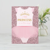 Little Princess Baby Shower Invitation (Standing Front)
