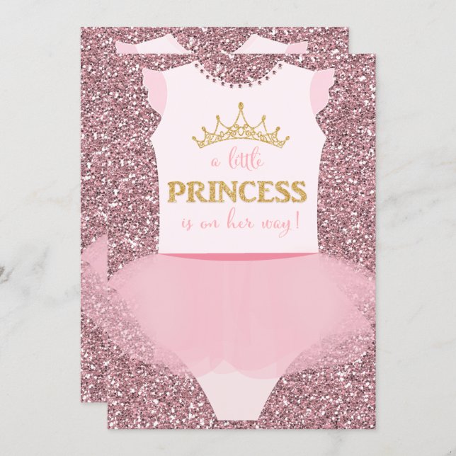 Little Princess Baby Shower Invitation (Front/Back)