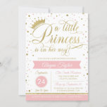 Little Princess Baby Shower Invite, Faux Glitter Invitation at Zazzle