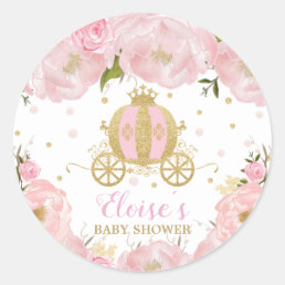Little Princess Baby Shower Thank You Favor Classic Round Sticker