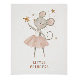 Little Princess Ballerina, Cute Nursery Wall Art