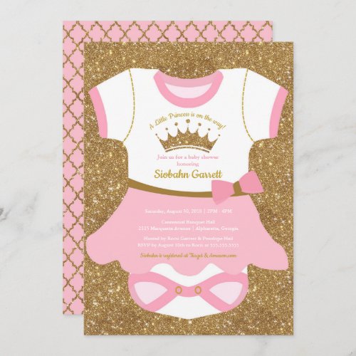 Little Princess Ballet Tutu Baby Shower Invitation