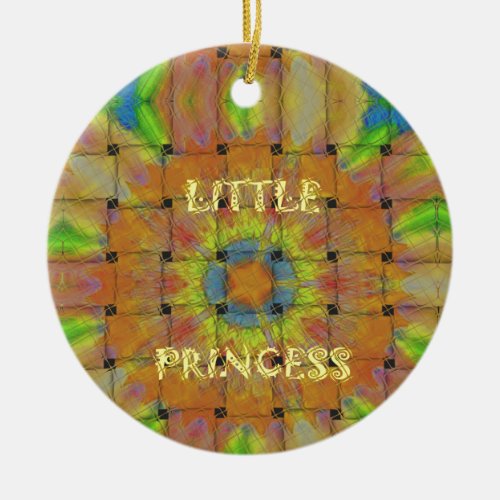 Little Princess Beautiful  colors Design Ceramic Ornament