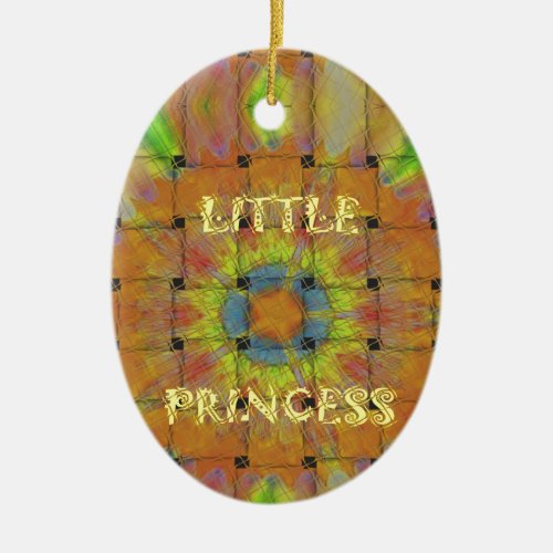 Little Princess Beautiful  colors Design Ceramic Ornament