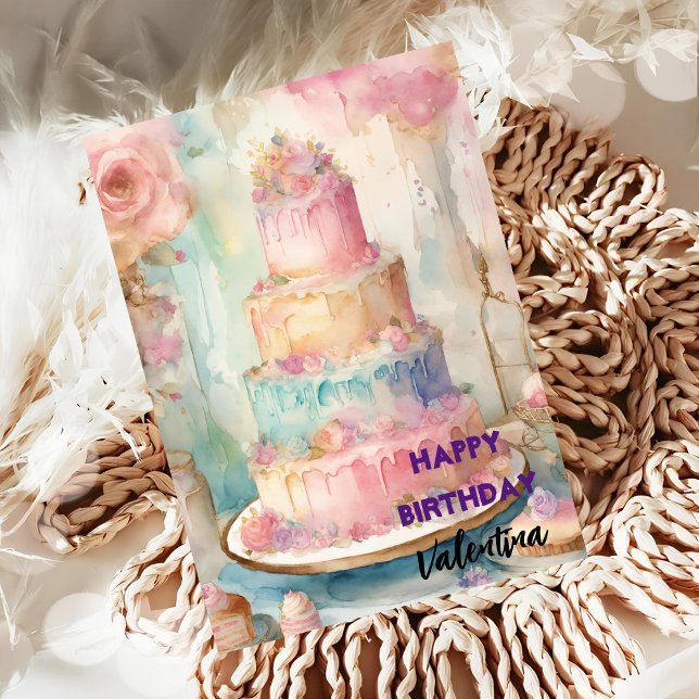 Little princess birthday cake card (Creator Uploaded)