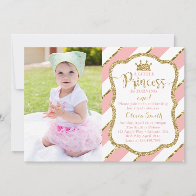 Little Princess Birthday Party Invitation (Front)