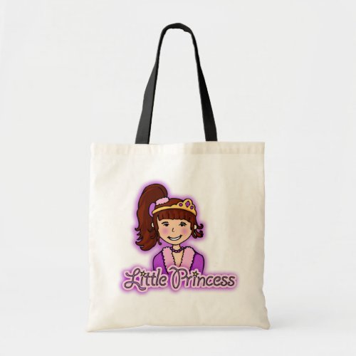 Little Princess brunette hair girl bag