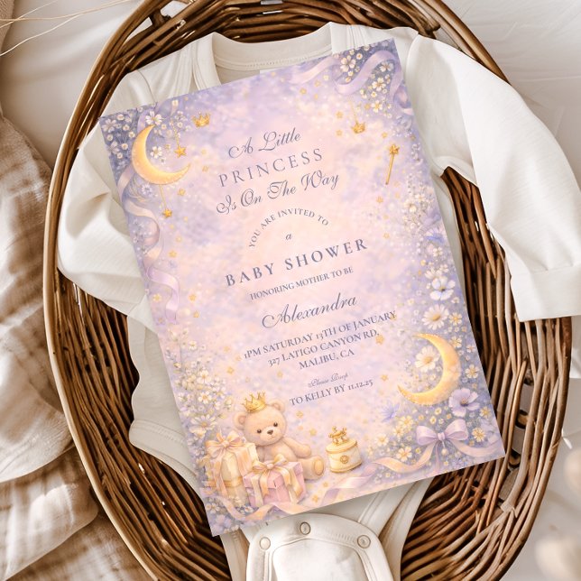 Little Princess Celestial Baby Shower Invitation (Creator Uploaded)