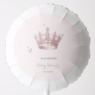 Little Princess Crown Pearls Dots Baby Shower Balloon