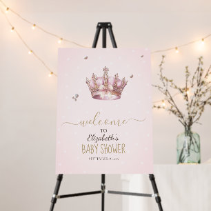 Little Princess Crown Pearls Dots Baby Shower Foam Board