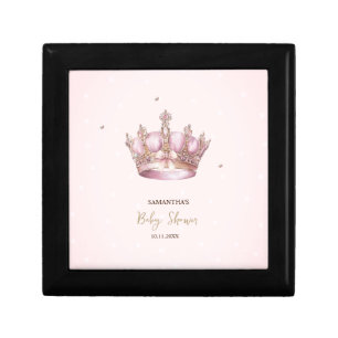 Little Princess Crown Pearls Dots Baby Shower Gift Box