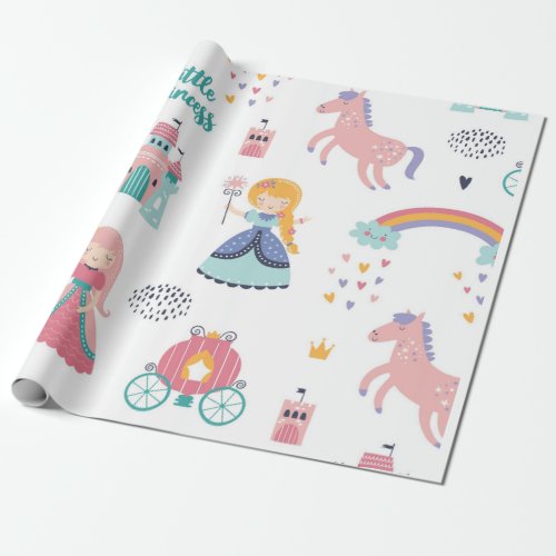 Little princess design wrapping paper