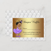 Little Princess Diaper Raffle Tickets, balerina 3 Enclosure Card (Front/Back)
