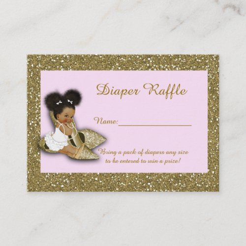 Little Princess Diaper Raffle Tickets Etnic 2 Enclosure Card