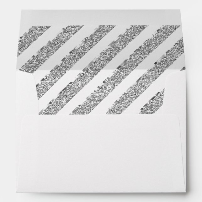 Little Princess Envelope, Faux Silver Glitter Envelope (Back (Bottom))