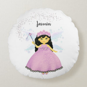 Little princess fairy round pillow