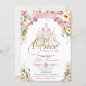 Little Princess Fairytale Castle Girl Baby Shower Invitation (Front)
