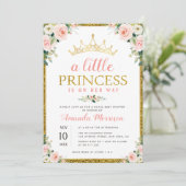 little princess girl baby shower invitation (Standing Front)