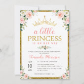 little princess girl baby shower invitation (Front)