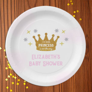 Little Princess Girl Baby Shower Paper Plates