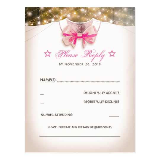 Little Princess | Girl Baby Shower RSVP Postcard | Zazzle.com