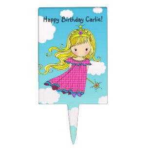 Little Princess Girls Personalized Cake Topper