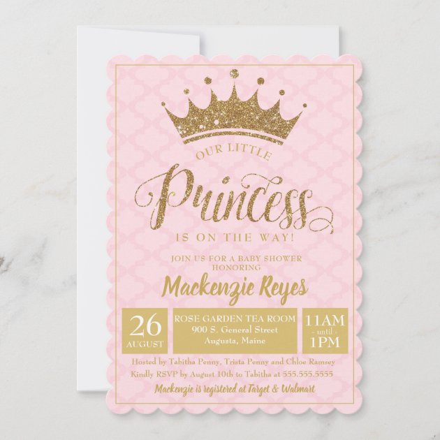 Crown baby sale shower invitations