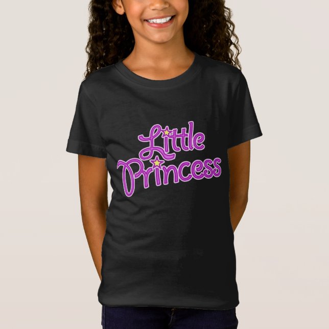 Little Princess graphic text girl pink top (Front)