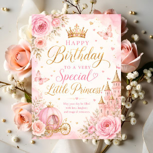Little Princess Happy Birthday Card