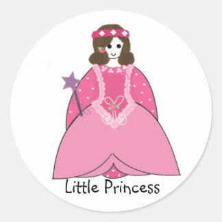 Little Princess in a Pink Gown Classic Round Sticker