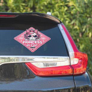 Little Princess in Car Sign Sticker