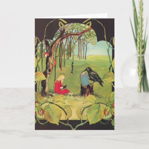 Little Princess in the Forest Greeting Card