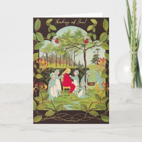 Little Princess in the Forest Greeting Card