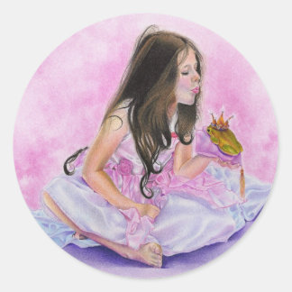 Little Princess Kissing Frog Sticker