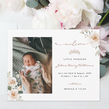 Little Princess | Photo Birth Announcement by IYHTVDesigns at Zazzle