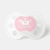 Little Princess Pink Baby Girl Custom Monogram Pacifier (Front)